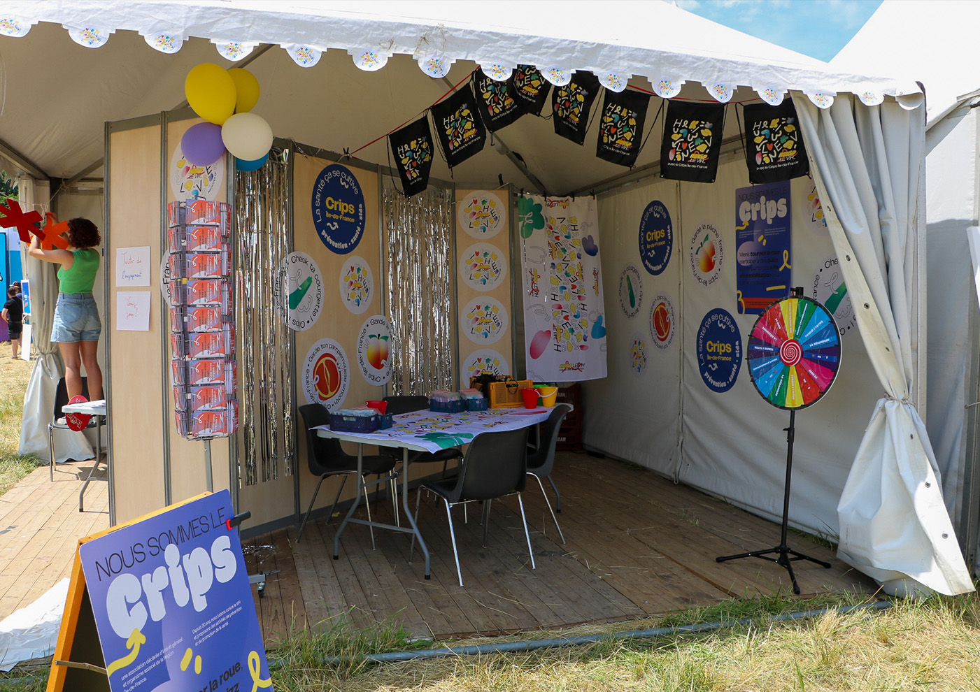 Stand Solidays Crips Île-de-France 2023 Aksip le VIH campagne sensibilisation sida