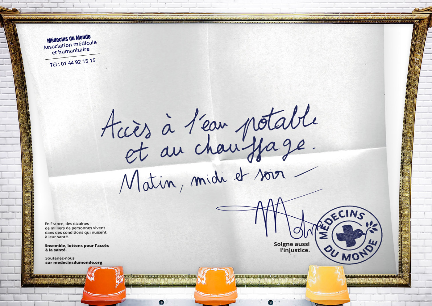 Campagne Médecins du Monde Grand Prix Affichage Mlle Pitch Awards 2023