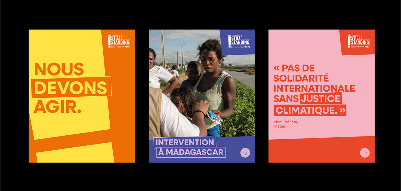 Identité visuelle Still Standing Coalition PLUS